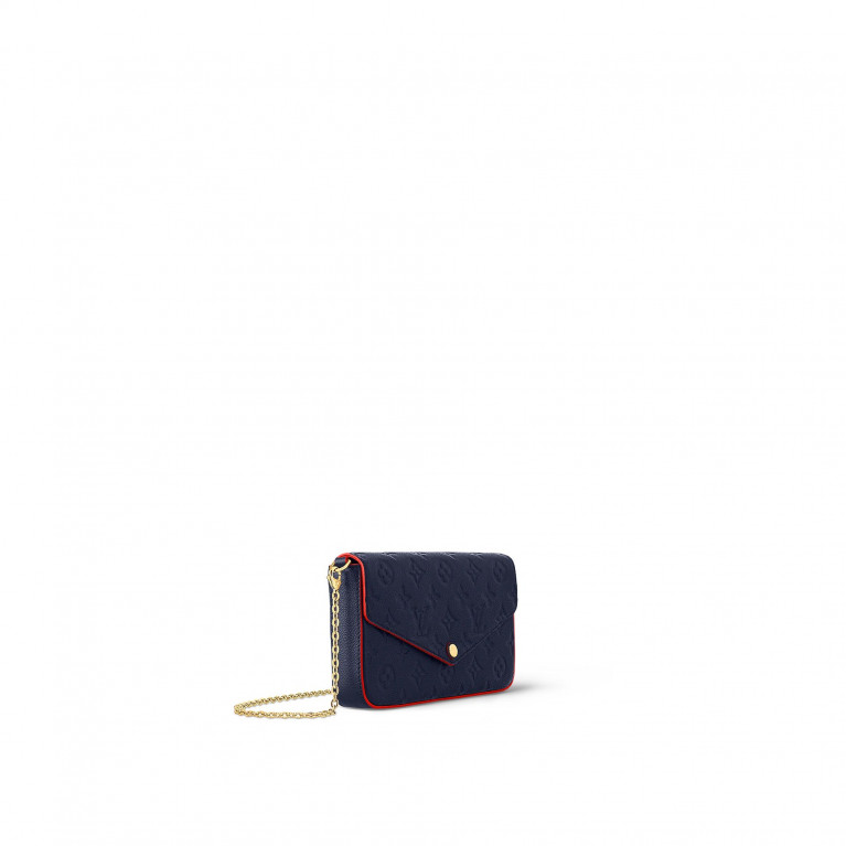 Сумка Louis Vuitton Pochette Felicie Monogram Empreinte  Marine Rouge