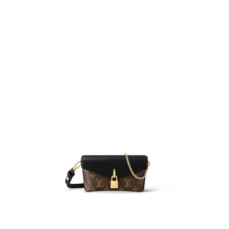 Сумка Louis Vuitton Padlock On Strap Bag канва Monogram Black