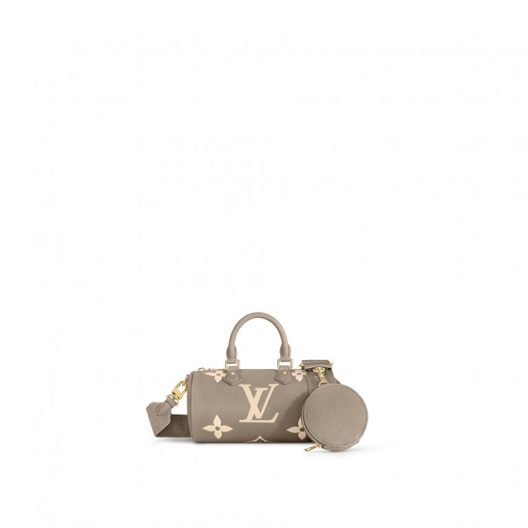 Сумка Louis Vuitton Papillon BB Bag Monogram Empreinte Bicolor Tourterelle / Crème