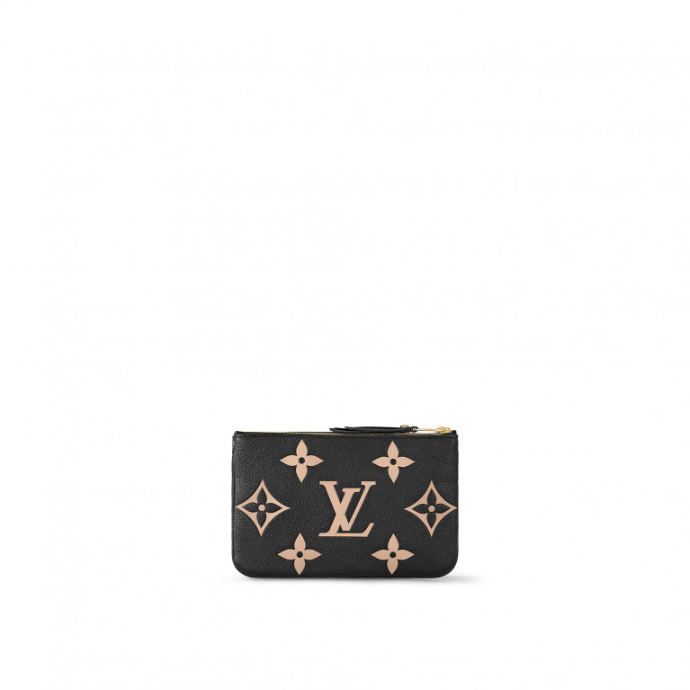 Клатч Louis Vuitton Pochette Double Zip On Strap Bicolour Monogram Empreinte Black