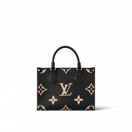 Сумка Louis Vuitton Onthego PM Tote Bag Monogram Empreinte Bicolour Black / Beige