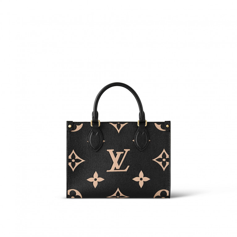 Сумка Louis Vuitton Onthego PM Tote Bag Monogram Empreinte Bicolour Black / Beige