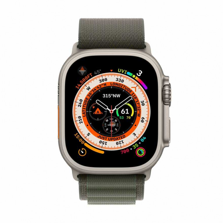 Смарт-часы APPLE Watch Ultra 49 Titanium Case / Green Alpine Band